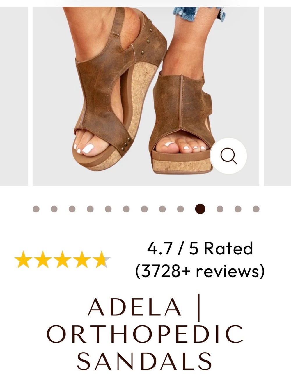 Orthopedic Wedge Sandals — Brown